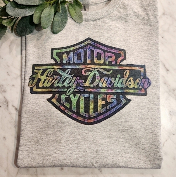 Gildan Tops - Biker shirt Motorcycle riding rider popular harley cute tie dye